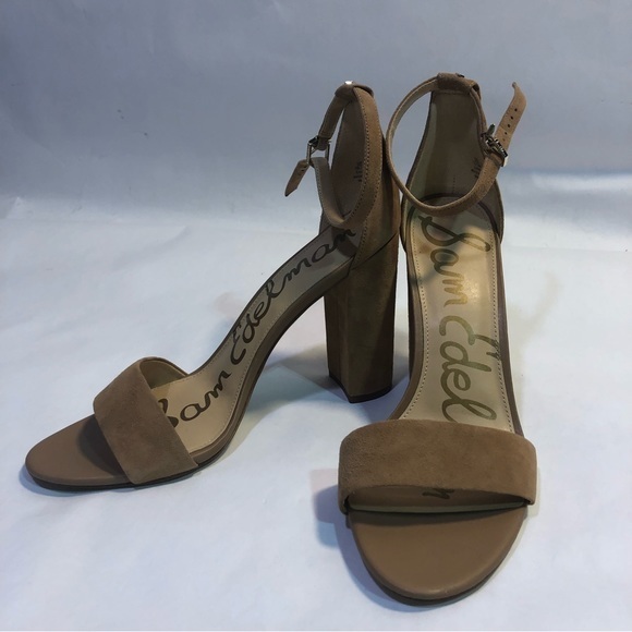 Sam Edelman Hazelnut Yaro Block Heel Ankle Strap Sandals Size 10.5 - Picture 11 of 12